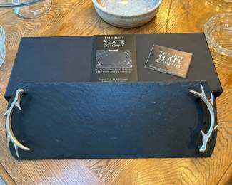 Elegant slate serving platter
