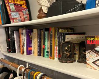 Books, bronze book ends