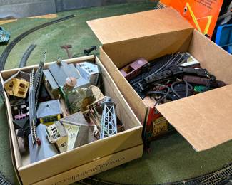 Train buildings, train cars