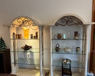 Beautiful matching display shelves