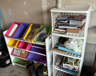 Organizers, books, boots