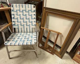 Vintage lawn chair, frame