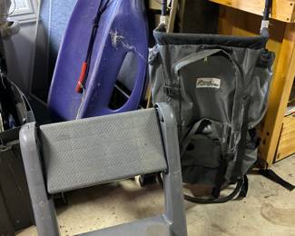 Step stool, backpack