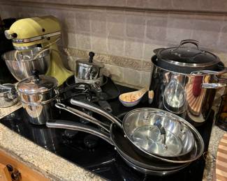Pots, pans, another kitchen aid mixer