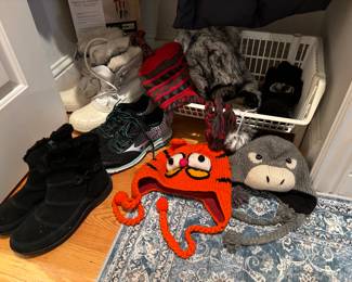 Boots, cute hats, gloves