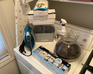 Iron, Aerogarden indoor planter, lightbulbs