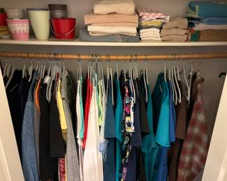 Clothes, pots, towels