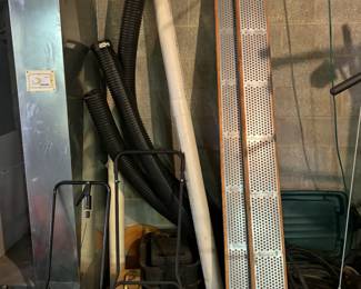 Pvc pipe, hoses, ramps, push mower, spreader