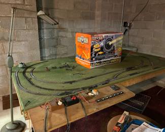 Train table with track and controllers $20