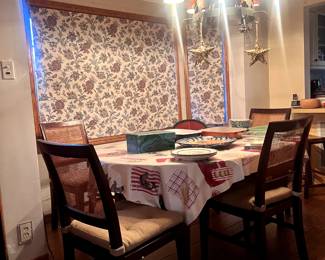 Crate & Barrel dining table and chairs