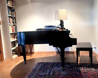 Chickering Baby Grand Black Piano and Bench