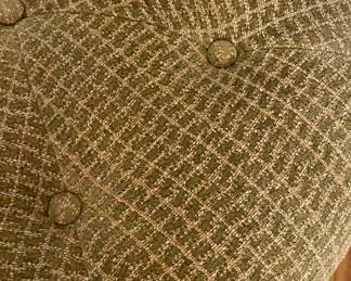 Upholstered Ottoman with Skirt. Measures 25" D x 16.5" H. Photo 3 of 3.