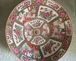 Antique Famille Rose Medallion Punch Bowl with Stand. Measures 14.5" x 6" H. Chinese Export. Photo 1 of 3.