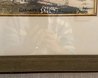 Watercolor on Paper. Gerhard C. F. Miller. Measures 19.5" x 12.5"; 27.5" x 21.5" Including Frame. Photo 2 of 2.