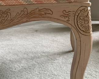 Vintage Baker Furniture French Fauteuil Arm Chair. Fading on Seat Cushion. Will Need Reupholstering. Frame Great As Is But Would Be AMAZING Painted. Ask Us About Resources. Photo 3 of 6.