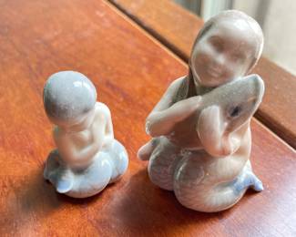 Royal Copenhagen "Mermaid Holding Fish" Figurine.