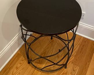 Rose Tarlow-Style Twig Side Table with Granite Top. Measures 18" D x 25" H. Photo 3 of 3.