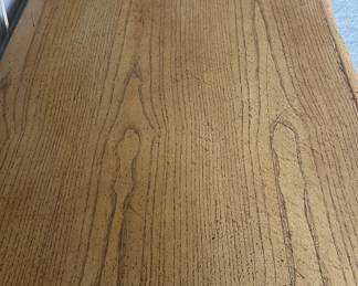 Baker Louis XV Hand Carved White Oak French Provincial Sideboard with Brass Hardware. Measures 84" W x 20" D x 34" H. Photo 3 of 3.