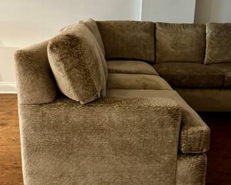 Duralee Sectional Sofa Upholstered in Chenille Fabric. Measures 98” x 98” x 38” D. Nearly New. Photo 2 of 5.