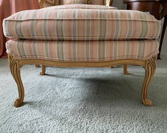 Hickory Kay Lyn Louis XV Style French Provincial Ottoman. Measures 28" x 18" x 19" H. Matching Wing Back Chair Available, Too! Photo 1 of 2.