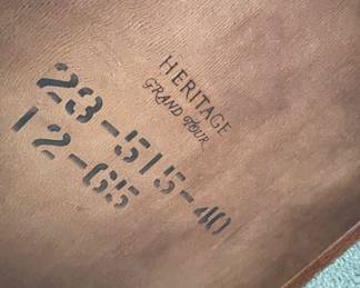 Pair of Drexel Heritage Grand Tour Burl Wood Faux Bamboo Low End Tables. Each Measures 22" W 19" D x 17" H. Great As Is But Would Be Amazing Painted. Ask Us For Resources. Photo 4 of 4.