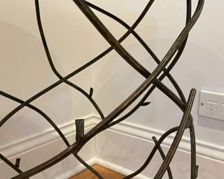 Rose Tarlow Style Twig Side Table with Granite Top. Measures 18" D x 25" H. Photo 2 of 3.