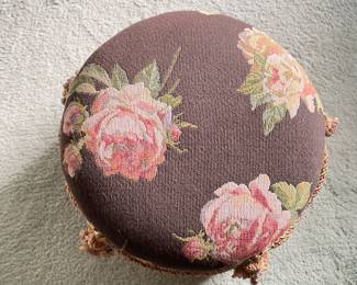 Ottoman with Bullion Fringe. Measures 16" x 13". Photo 1 of 2.