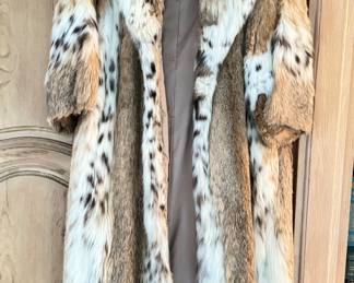 Vintage Size S Full Length Fur Coat.