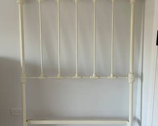 Corsican Iron Twin Head Board with Brass Finials. Measures 38" W x 63" H. Photo 1 of 2.