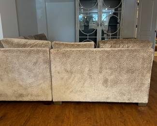 Duralee Sectional Sofa Upholstered in Chenille Fabric. Measures 98” x 98” x 38” D. Nearly New. Photo 3 of 5.