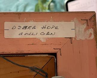 "Collegan" Oil on Canvas, Debra Hope, Signed By Artist. Measures 6" x 5"' 10.5" x 8" Including Frame. Photo 2 of 2.