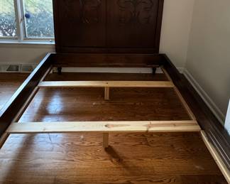 Antique Hand-Carved French Queen Size Bed Frame. Photo 4 of 4.