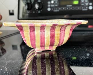 Mackenzie-Childs Square Bowl. Measures 8" x 8".