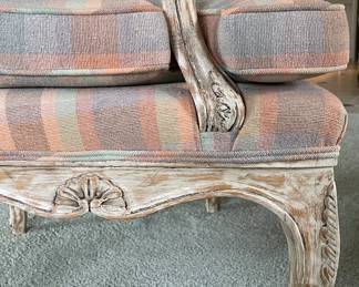 Interior Crafts Cane Back French Provincial Chair. Measures 27" W x 23" D. Photo 3 of 5.