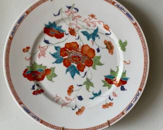 Ceralene Limoges Hokusai With Border China. Dinner Plates (Set of 12), Tea Cups (Set of 18), Saucers (Set of 12), Salad Plates (Set of 10), Bread & Butter Plates (Set of 12). Also Available: Creamer & Sugar, Vegetable Server, Coffee Pot. Photo 1 of 3.