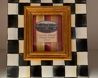Mackenzie-Childs Courtly Check 2.5" x 3" Photo Picture Frame.