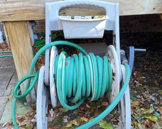 Garden Hose and Caddy.