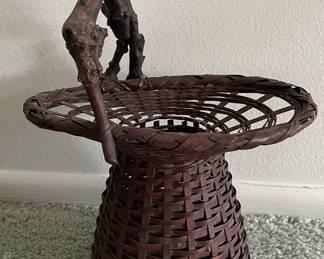 Set of Three Antique Japanese Ikebana Baskets. Photo 3 of 4.