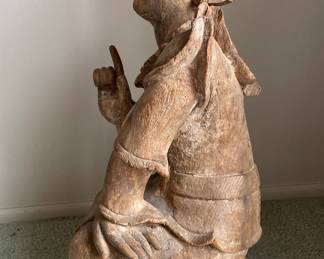 Carved Wood Tibetan Buddha. Photo 2 of 4.