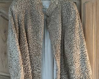 Vintage I. Magnin Curley Lamb Coat. Size M/L. Photo 1 of 2.