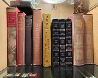 Books Including: The French Revolution By Thomas Carlyle, Henry Esmond by Thackery, The Idiot by Fyodor Dostoevsky, The Gods Are A-Thirst by Anatole France.