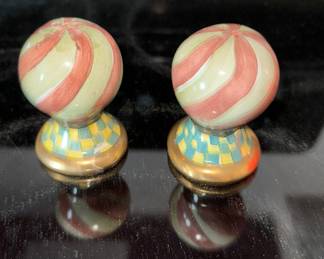 Mackenzie-Childs Salt & Pepper Shakers.