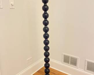 Ebonized Metal Stacked Ball Floor Lamp. Photo 1 of 3.