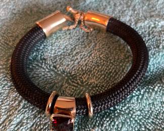 Braided Cord Bracelet with Amethyst Enhancer.