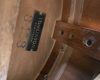 Tomlinson Reproduction Pad Foot Queen Anne Style Flip Top Drink / Side Table - 2 Available. One Has Chipped Finish. Each Measures 18" D x 22.5" H; 9" D When Open. Photo 4 of 4.