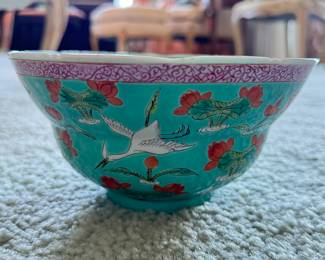 Antique Famille Rose Bowl. Photo 1 of 4.