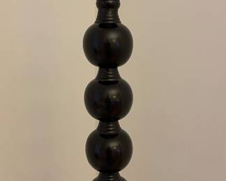 Ebonized Metal Stacked Ball Floor Lamp. Photo 2 of 3.
