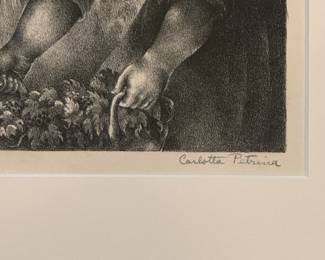 Untitled, Carlotta Petrina, (American, 1901-1997). Best Known For Illustrations in Milton's Paradise Lost. Measures 5 7/8" x 5 7/8"; 14.5" x 14" With Frame. Photo 2 of 2.