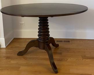 Gemelli Reproductions Wine Press Table (Michael-Cleary Showroom) Mahogany Occasional / Dining Pedestal Table. Measures 48" D x 30.5" H. Photo 1 of 3.