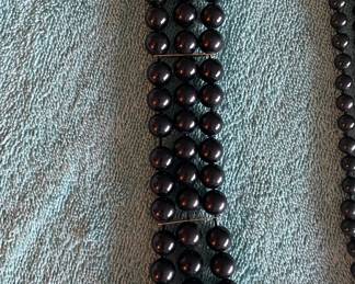 Black Jade Three Strand Bracelet.